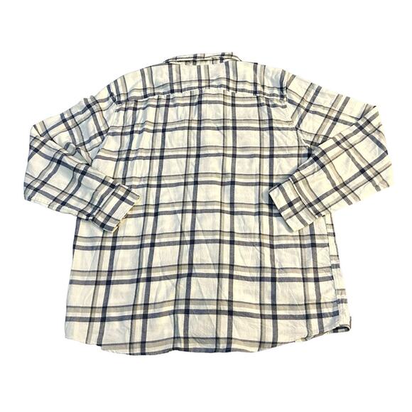American Eagle Super Soft Creme Plaid Button-Down Shirt Mens Size XXL NWT - Picture 7 of 7